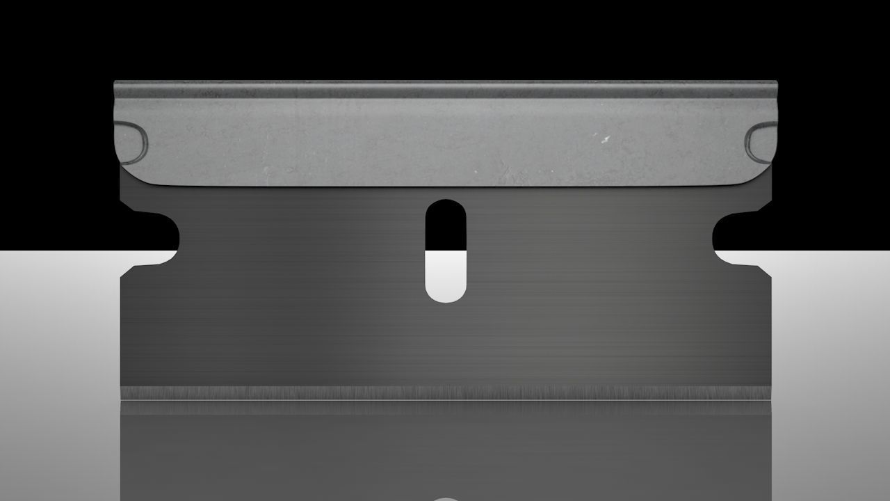 3D Single Edge Razor Blade 3D model_3