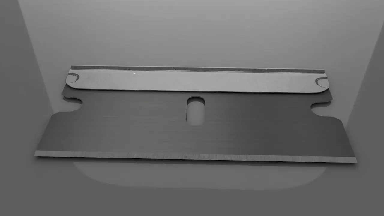 3D Single Edge Razor Blade 3D model_0