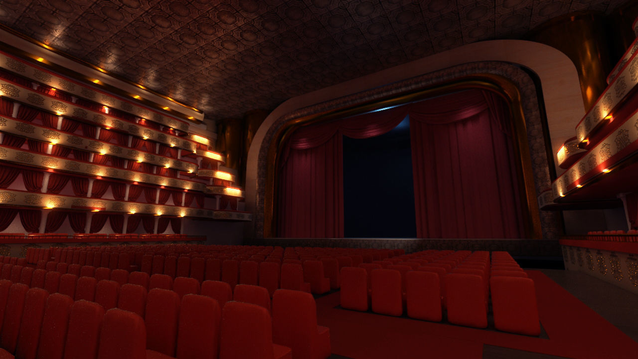opera theater realistic Low-poly 3D model_6