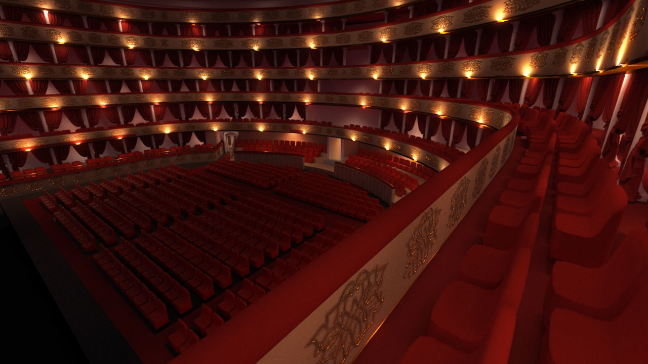 opera theater realistic Low-poly 3D model_9