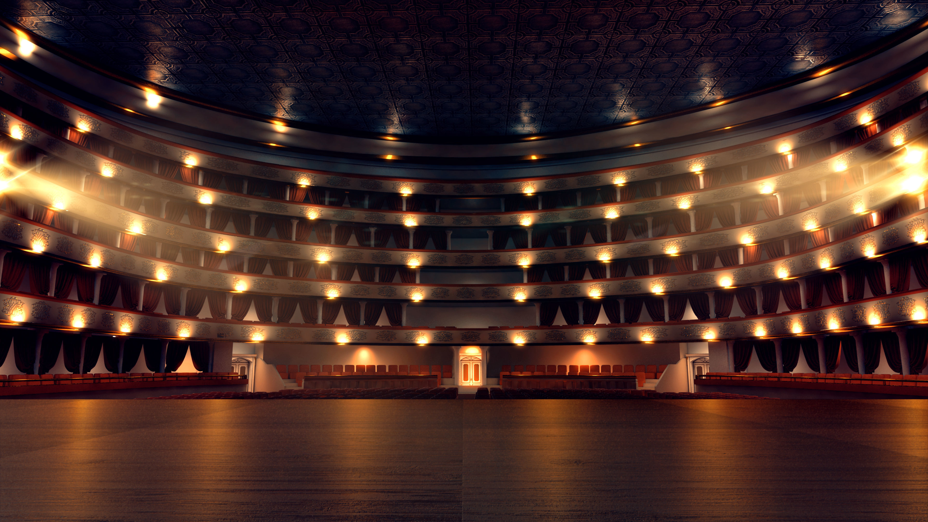 opera theater realistic Low-poly 3D model_1