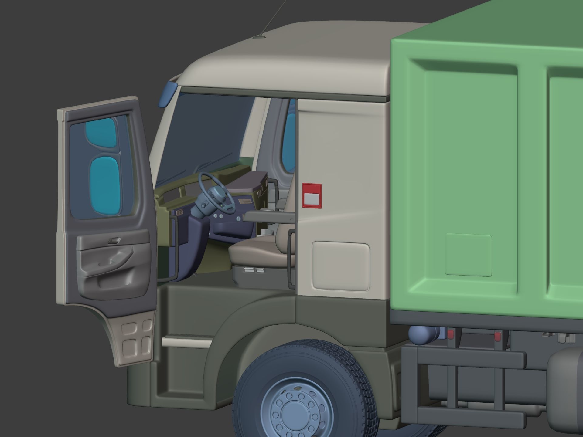 Generic Garbage Truck 3D model_18