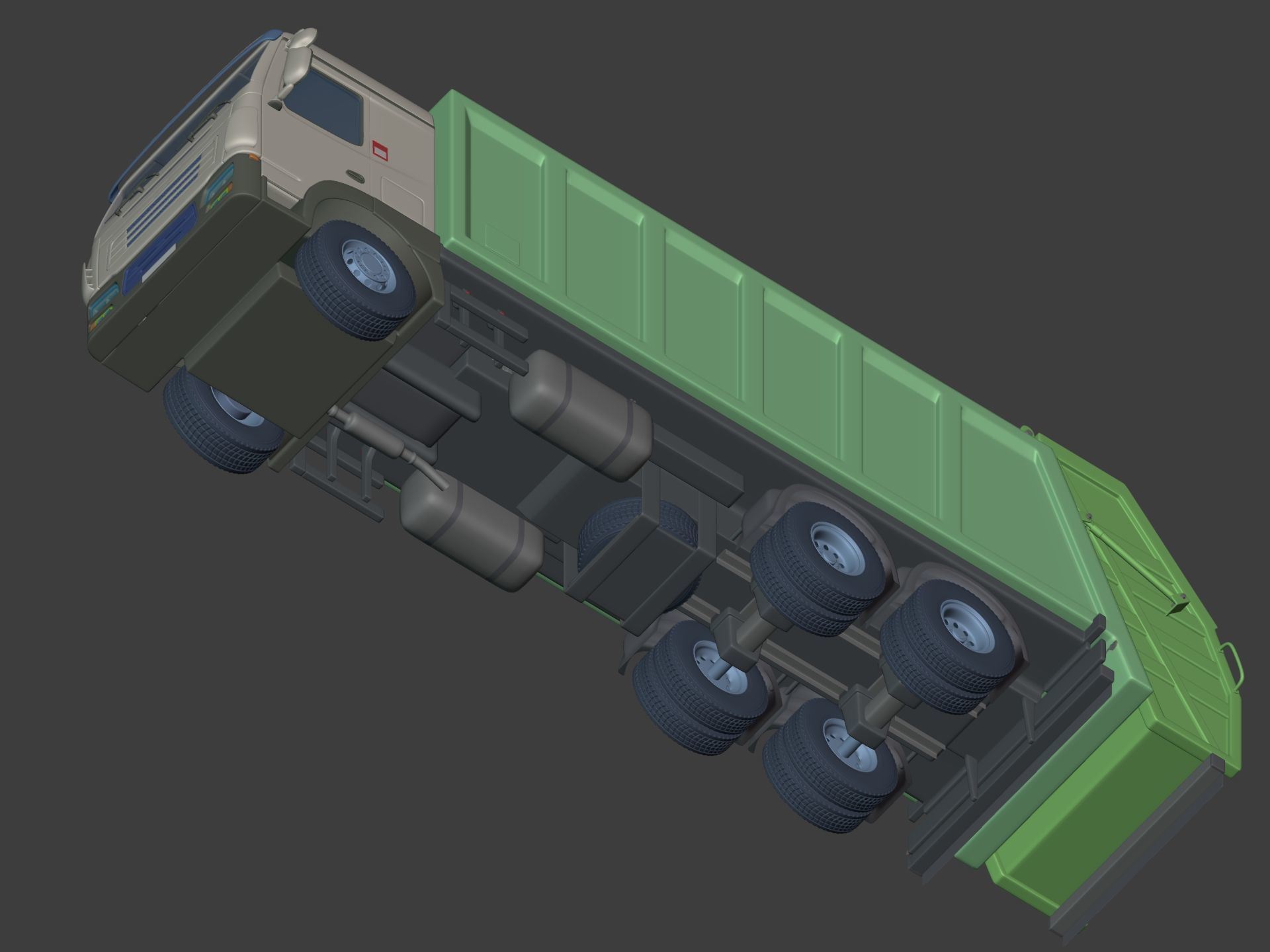Generic Garbage Truck 3D model_9