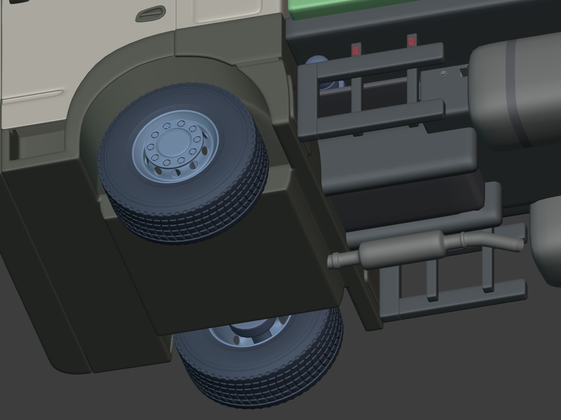 Generic Garbage Truck 3D model_10