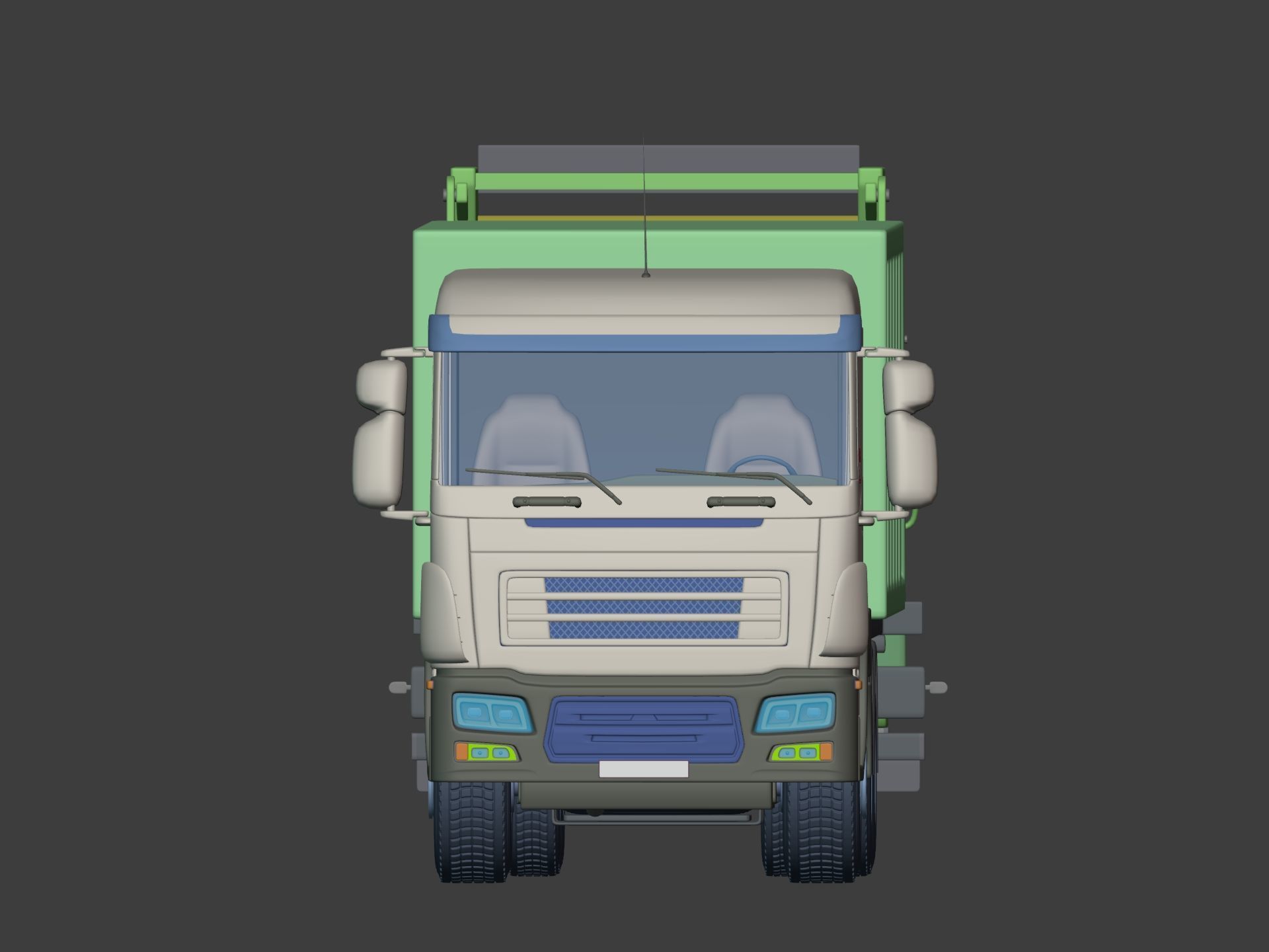 Generic Garbage Truck 3D model_5