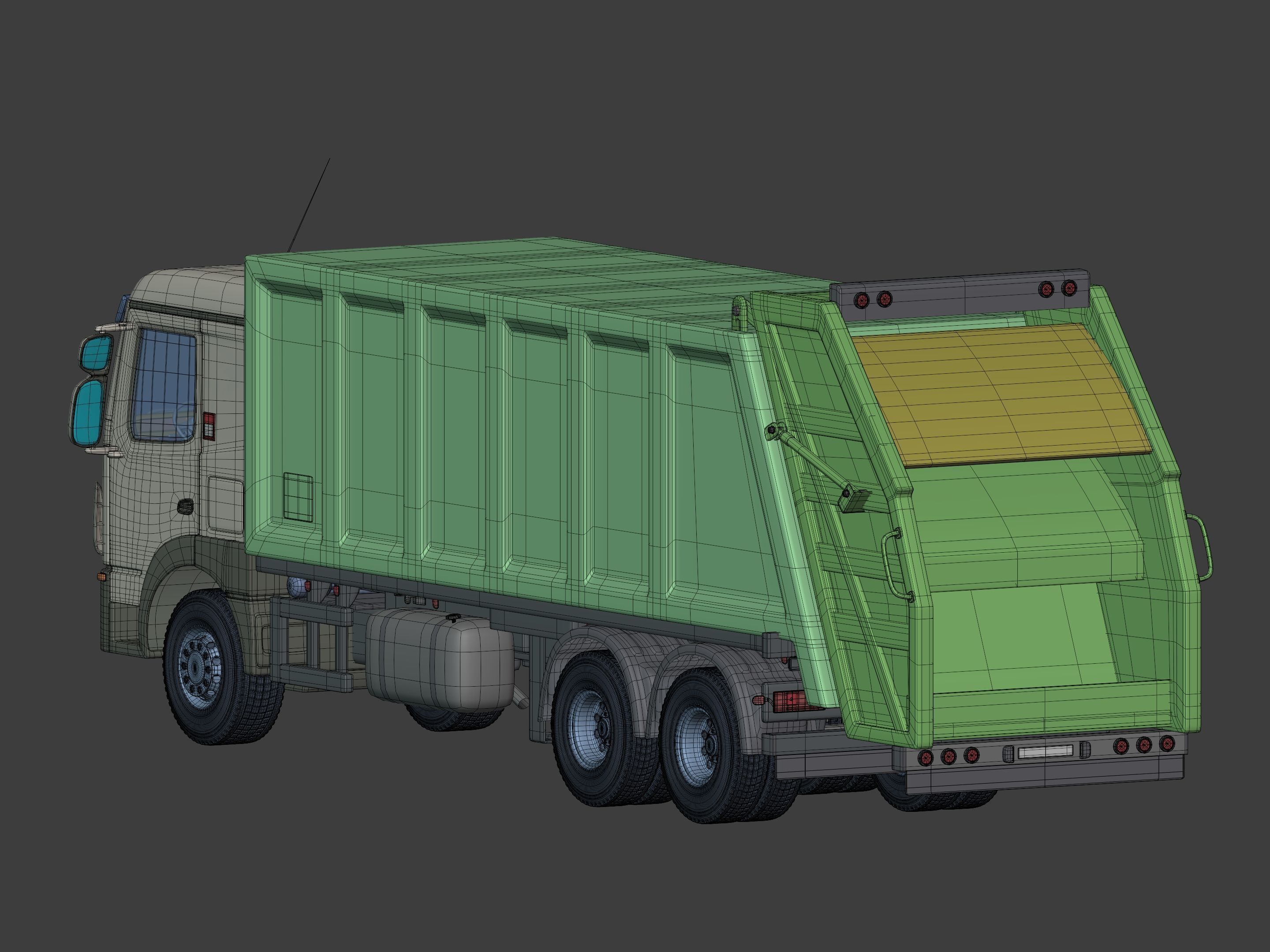 Generic Garbage Truck 3D model_7