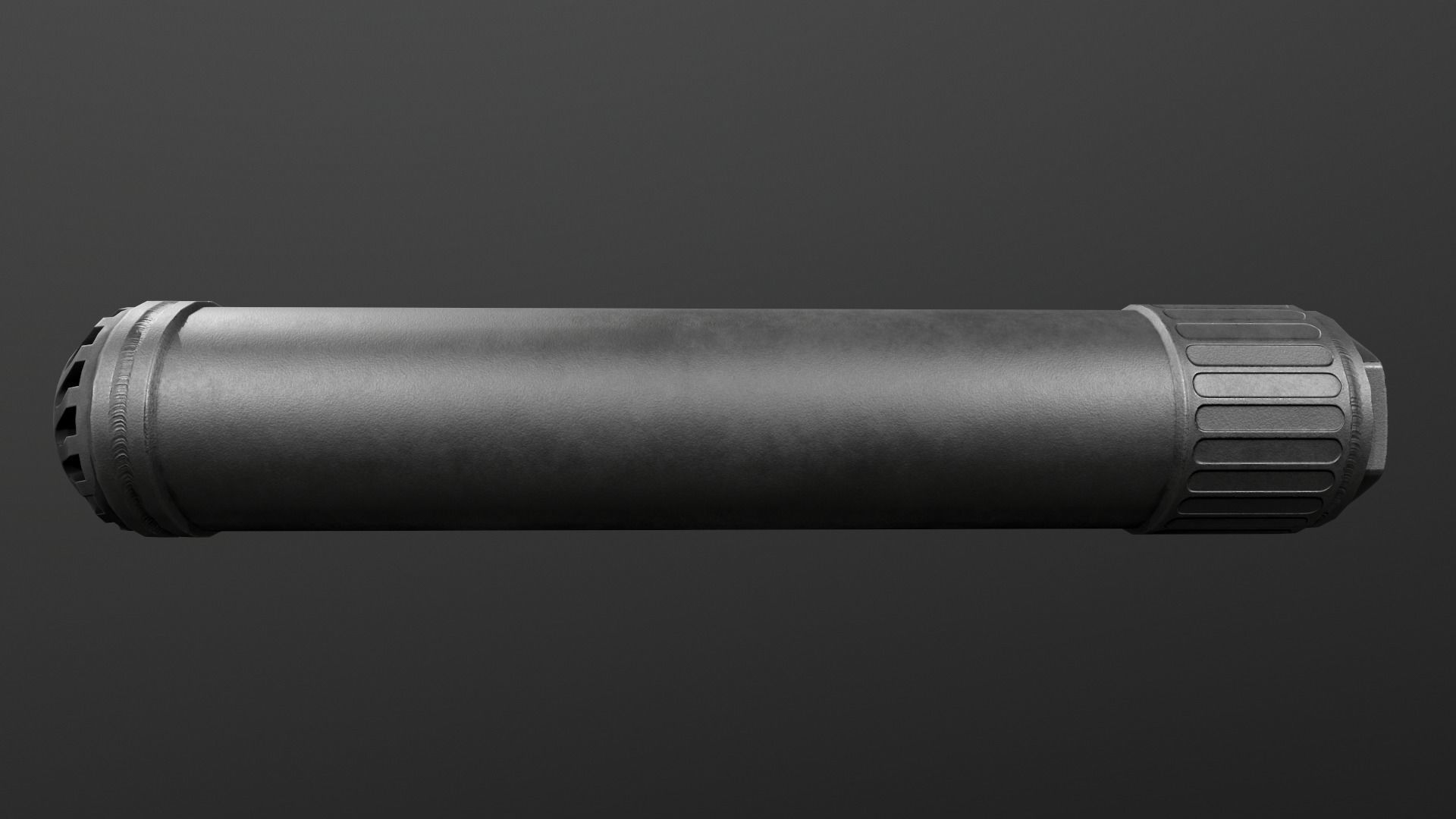 OSS Helix HX-QD 338 TI Suppressor and MB-QD 338 Muzzle Brake Low-poly 3D model_15