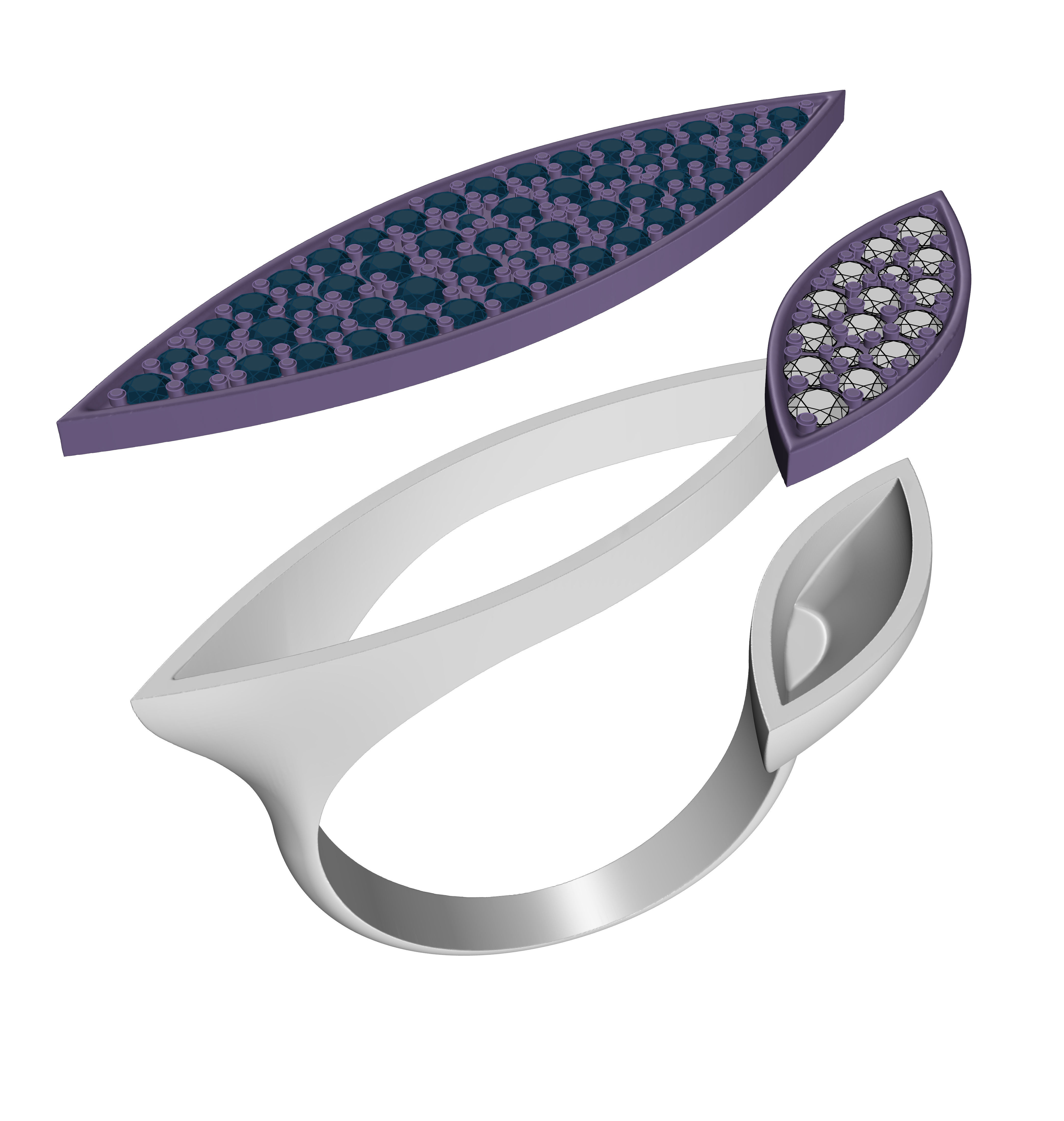 Ring02 gold ring with pattern 3D print model_1