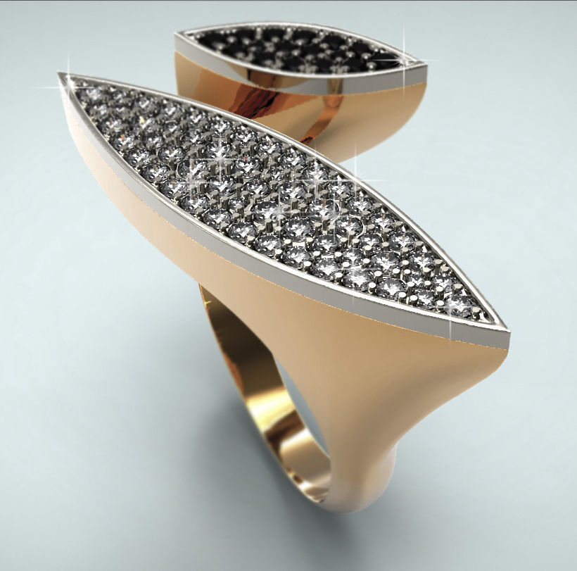 Ring02 gold ring with pattern 3D print model_6