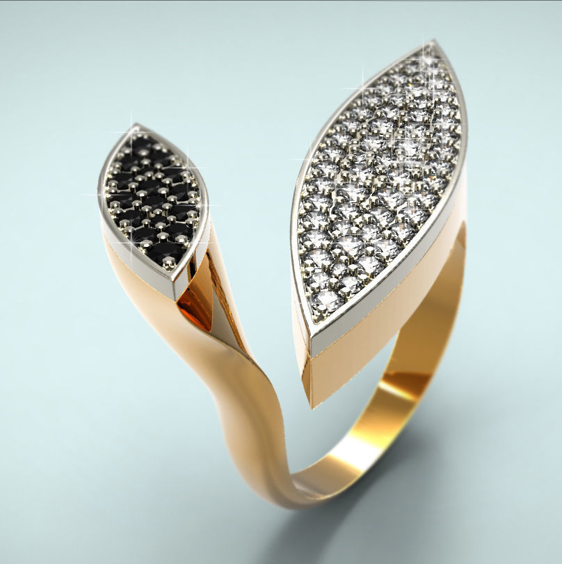 Ring02 gold ring with pattern 3D print model_7