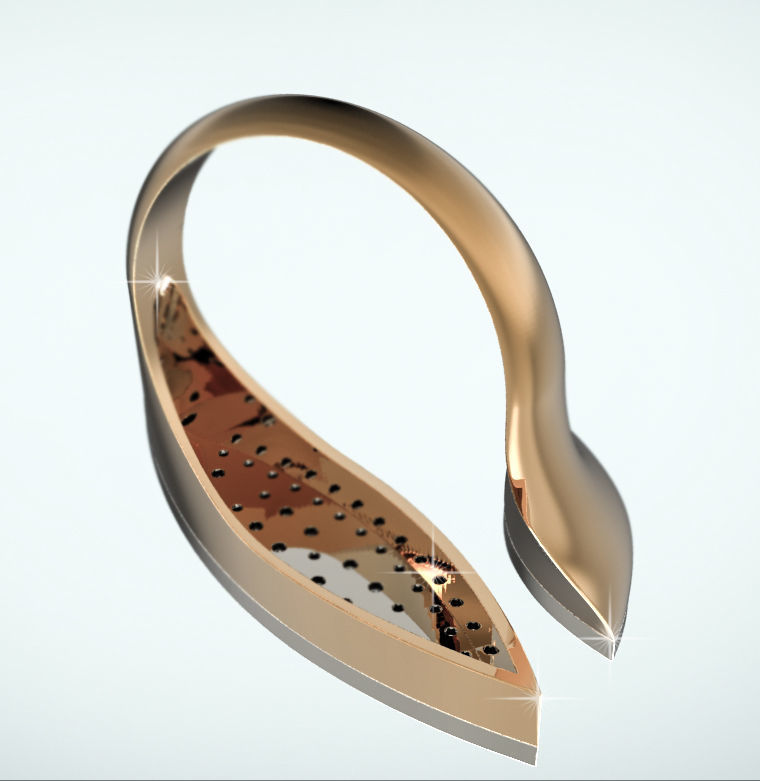 Ring02 gold ring with pattern 3D print model_2