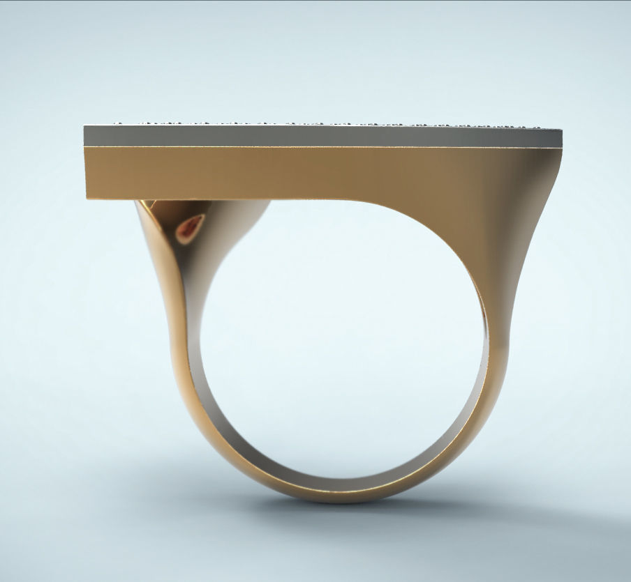 Ring02 gold ring with pattern 3D print model_4