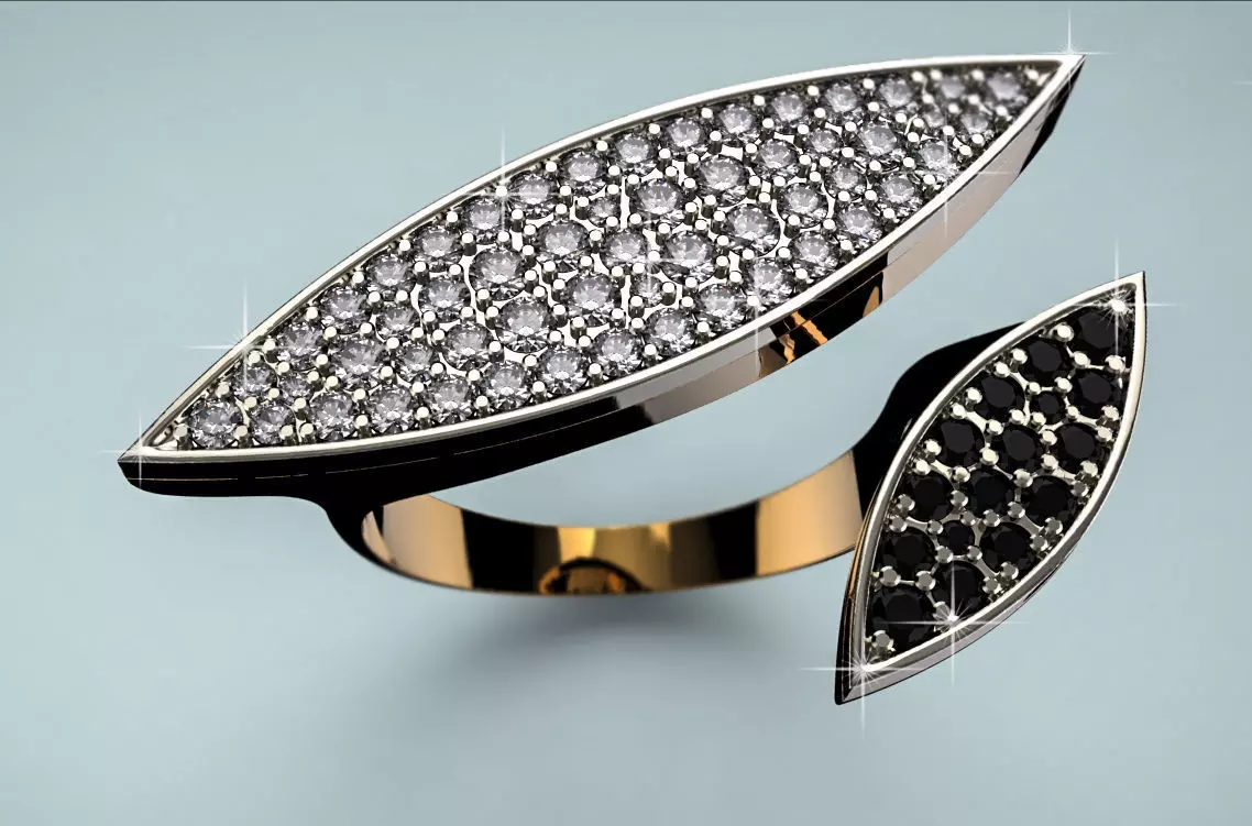 Ring02 gold ring with pattern 3D print model_0