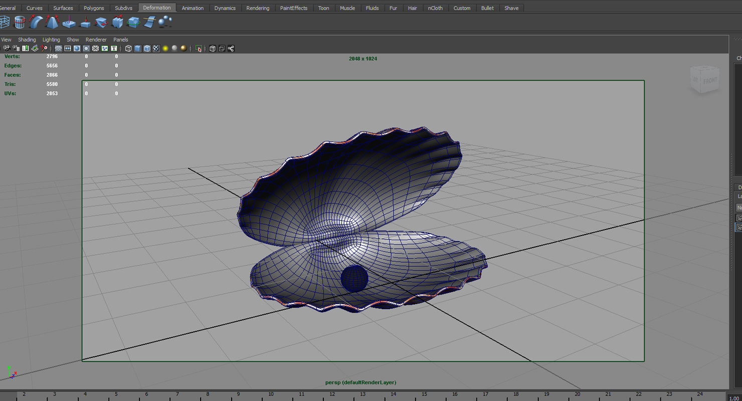ocean pearl shell 3d model 3D model_2