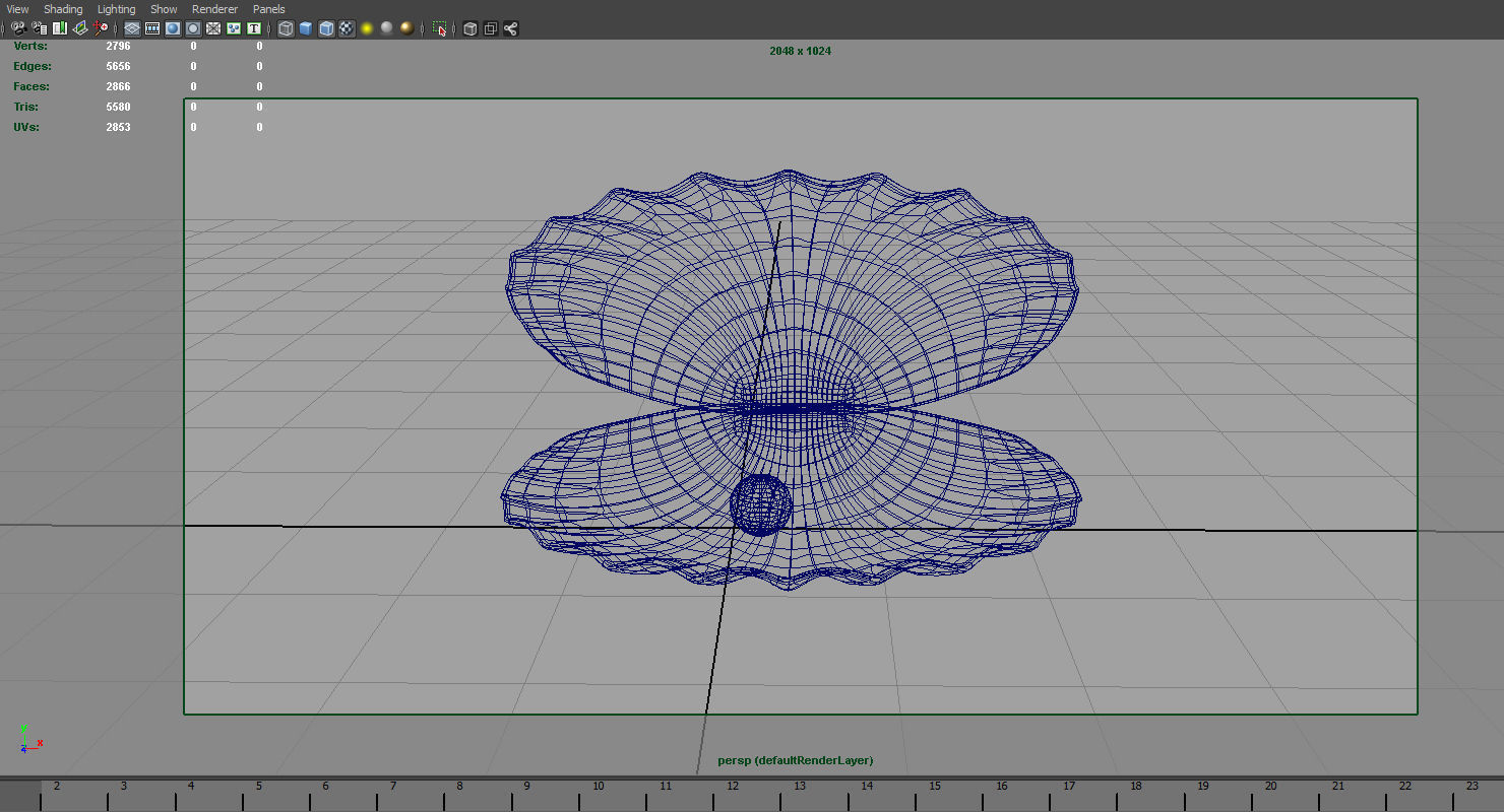 ocean pearl shell 3d model 3D model_4