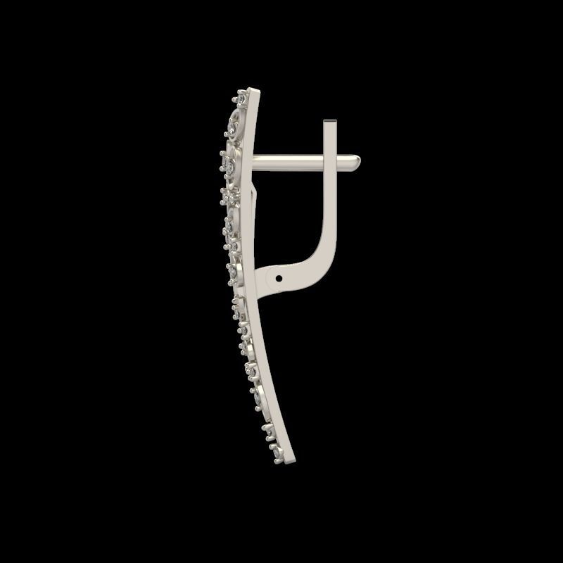 Women Earrings  with diamonds 3dm stl 3D print model 3D print model_6