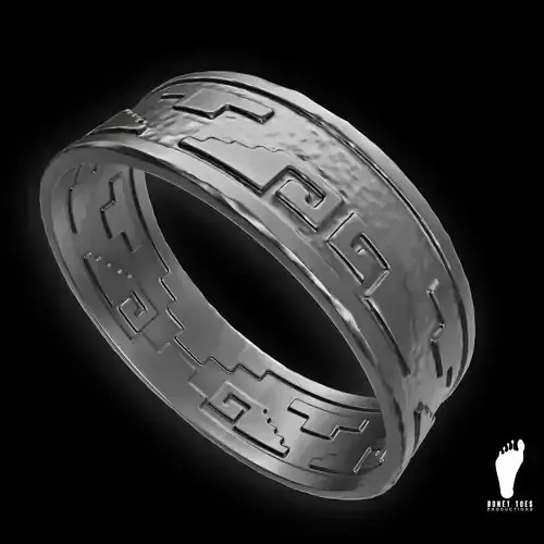 Aztec Ring Band 3D model