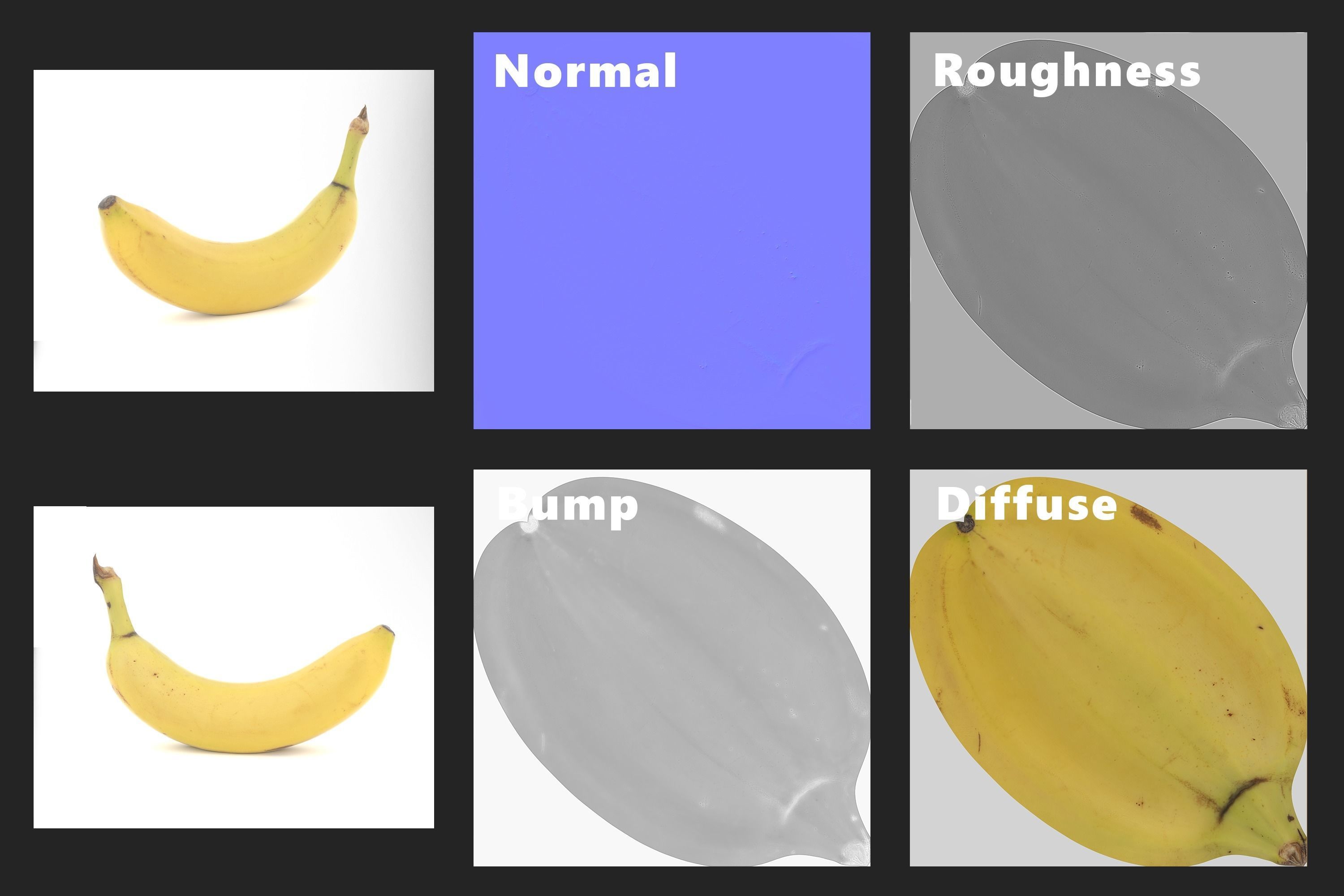 Banana 3D model photoscan Low-poly 3D model_5