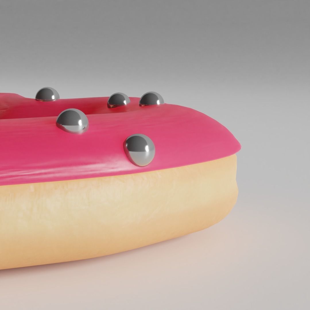 Heart-shaped Donut 3D model_3