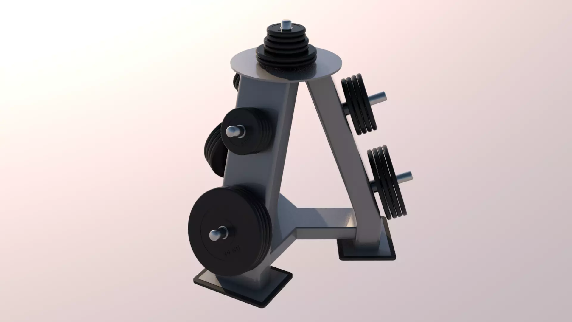 Weight plate tree 3D model