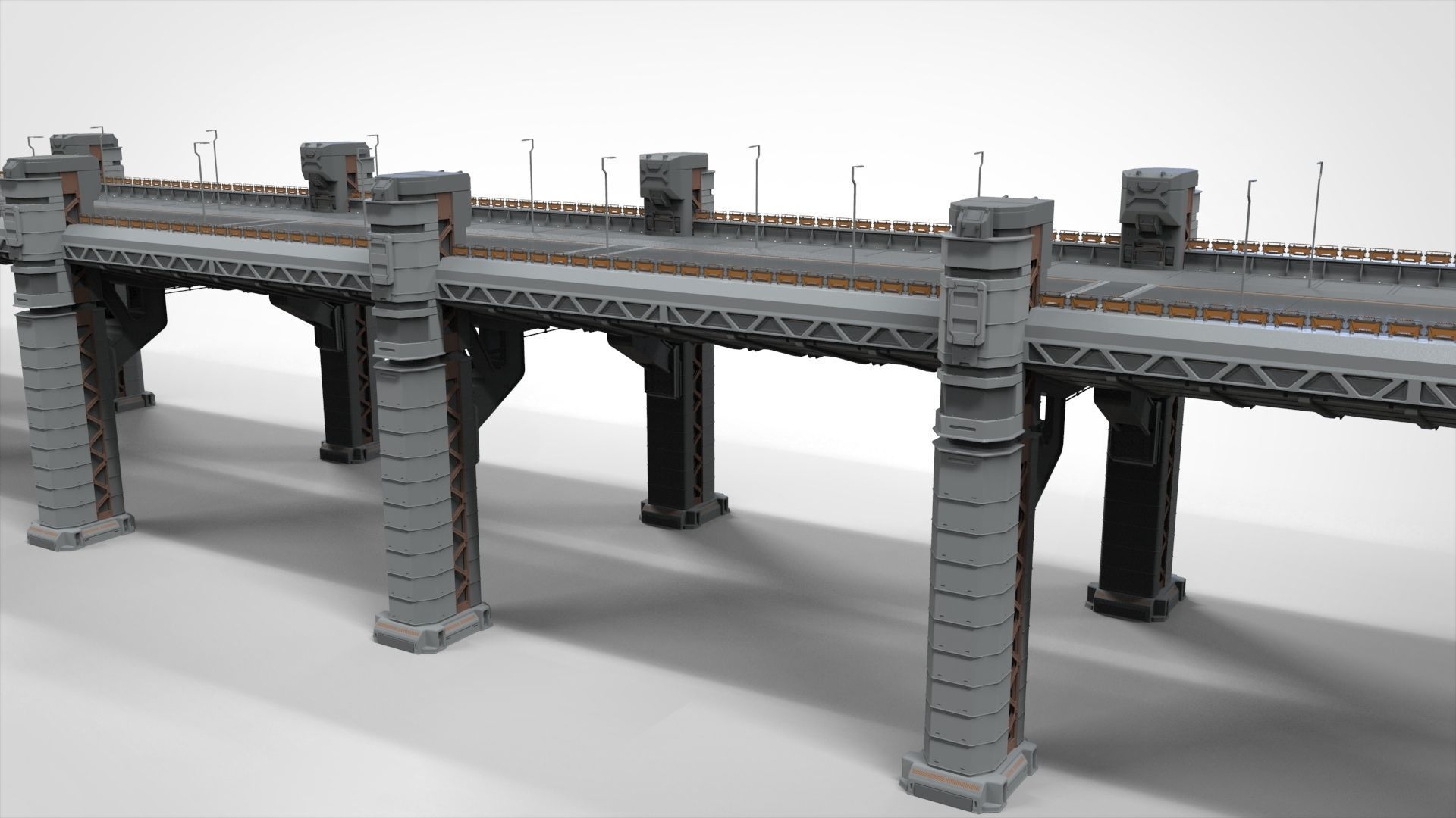 sci-fi bridge 2 3D model_2