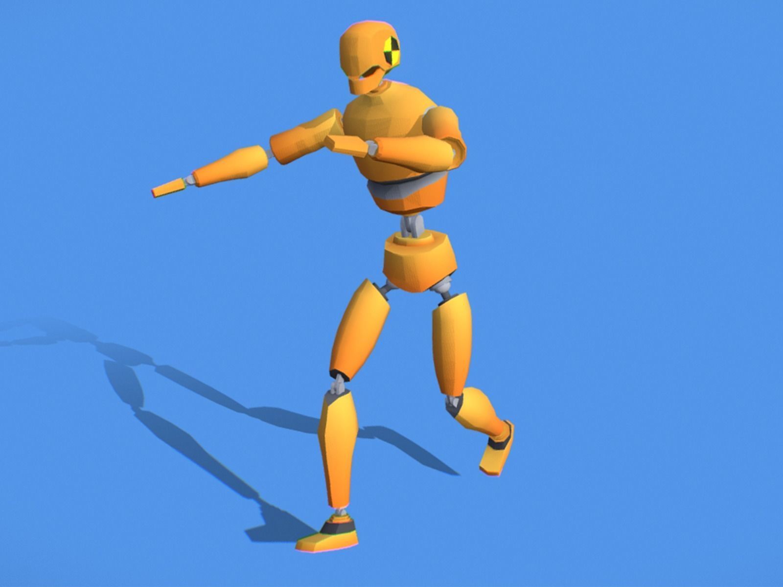 Crash Test Dummy Low-poly 3D model_10