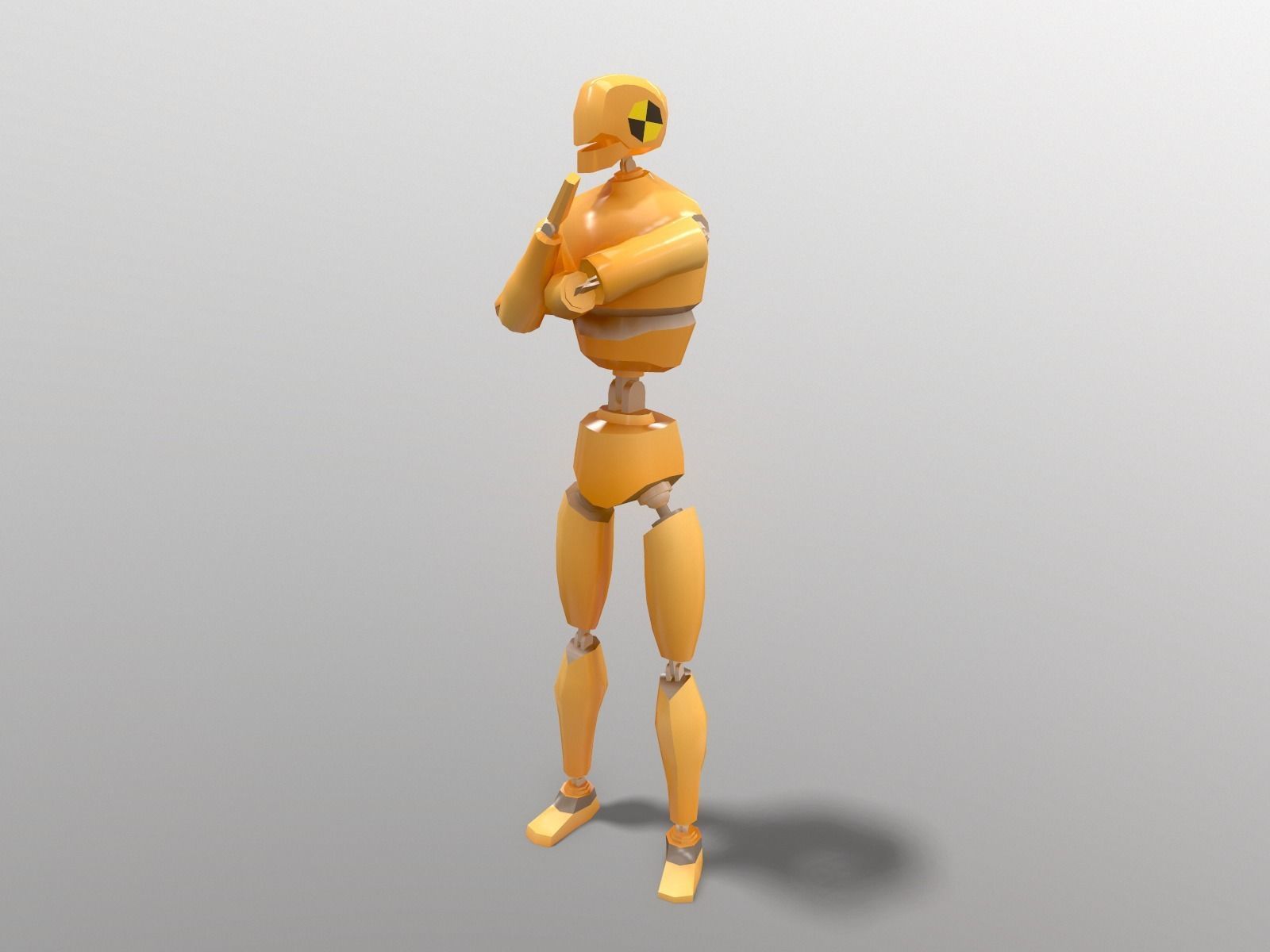 Crash Test Dummy Low-poly 3D model_4