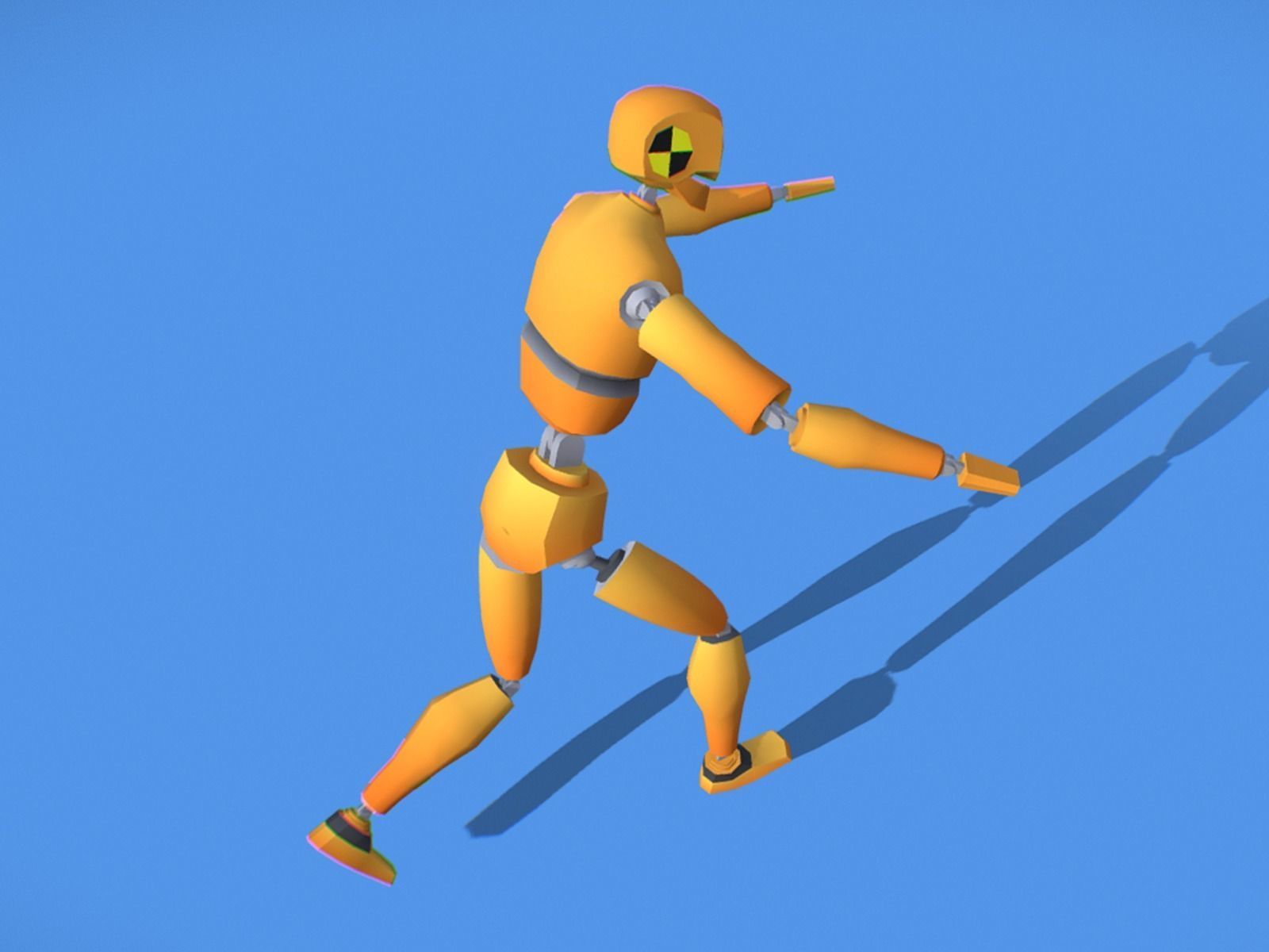 Crash Test Dummy Low-poly 3D model_11