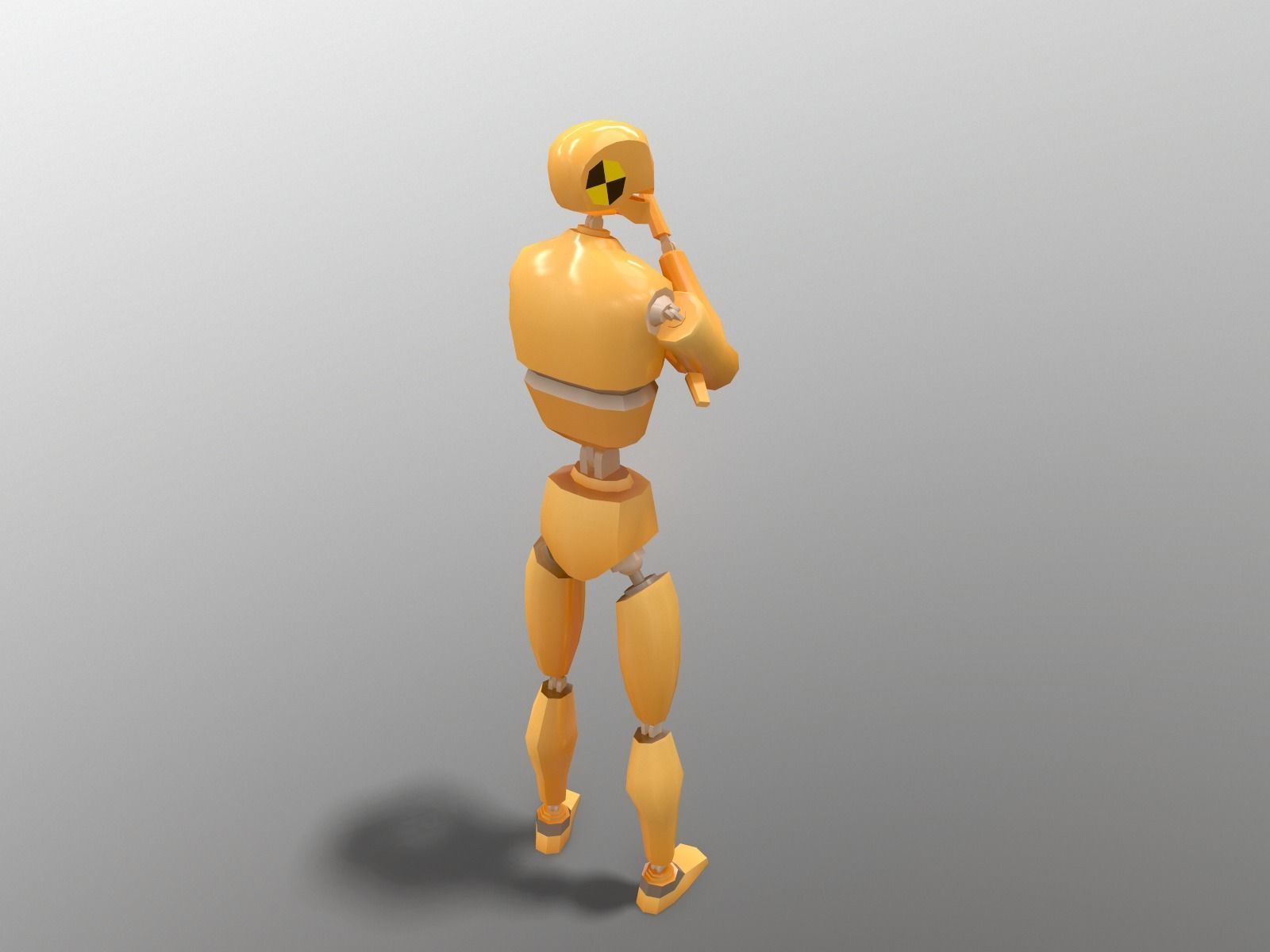 Crash Test Dummy Low-poly 3D model_3