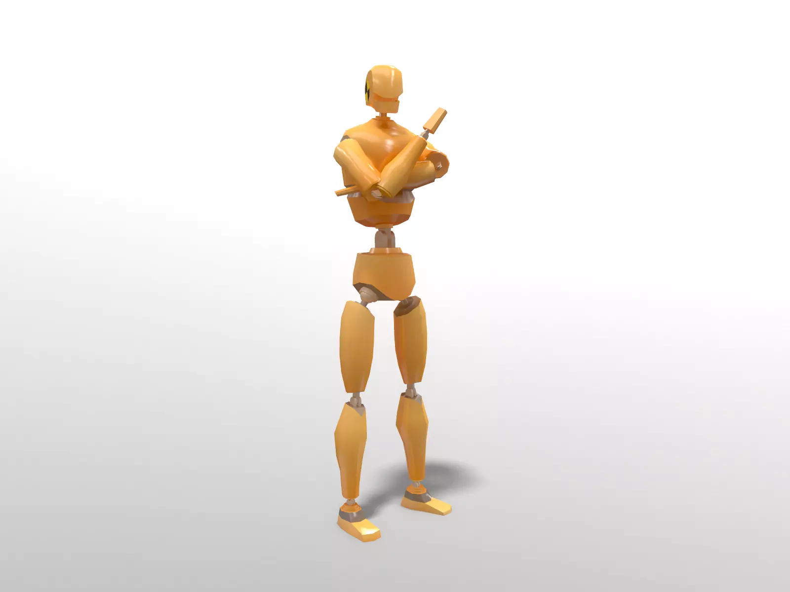 Crash Test Dummy Low-poly 3D model_0