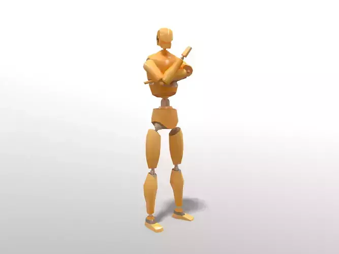 Crash Test Dummy  Low-poly 3D model