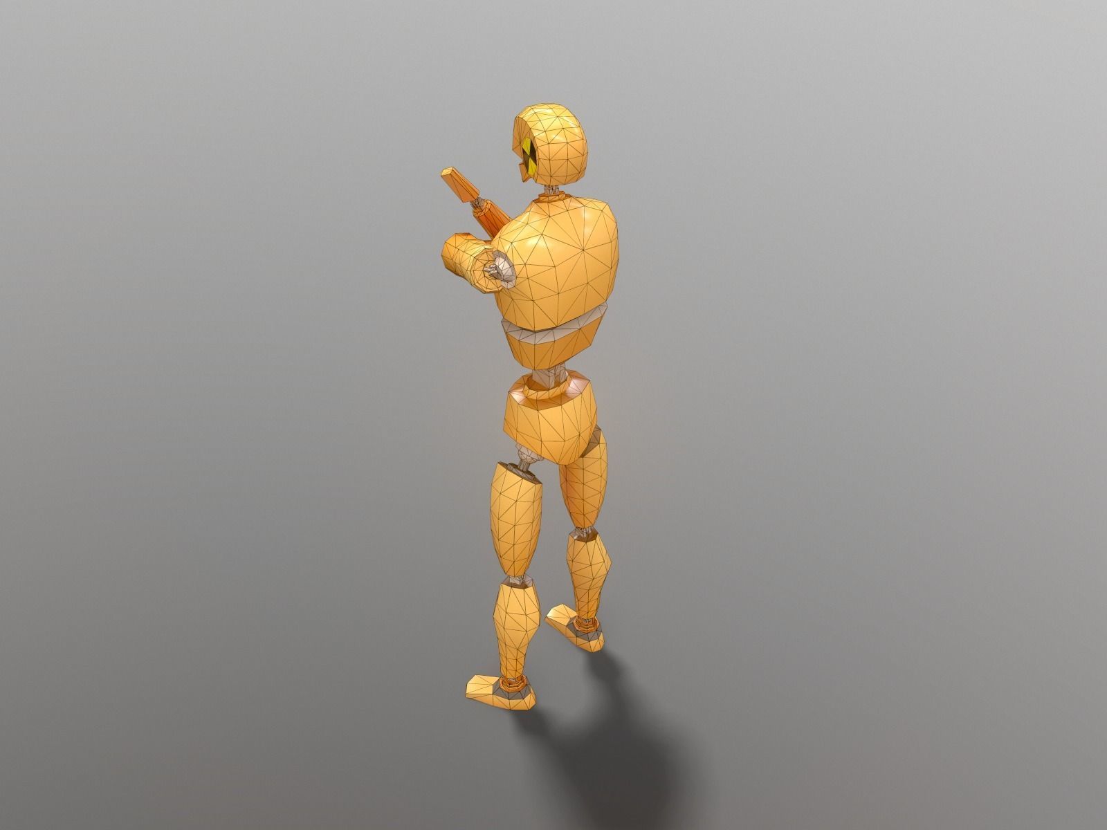 Crash Test Dummy Low-poly 3D model_6