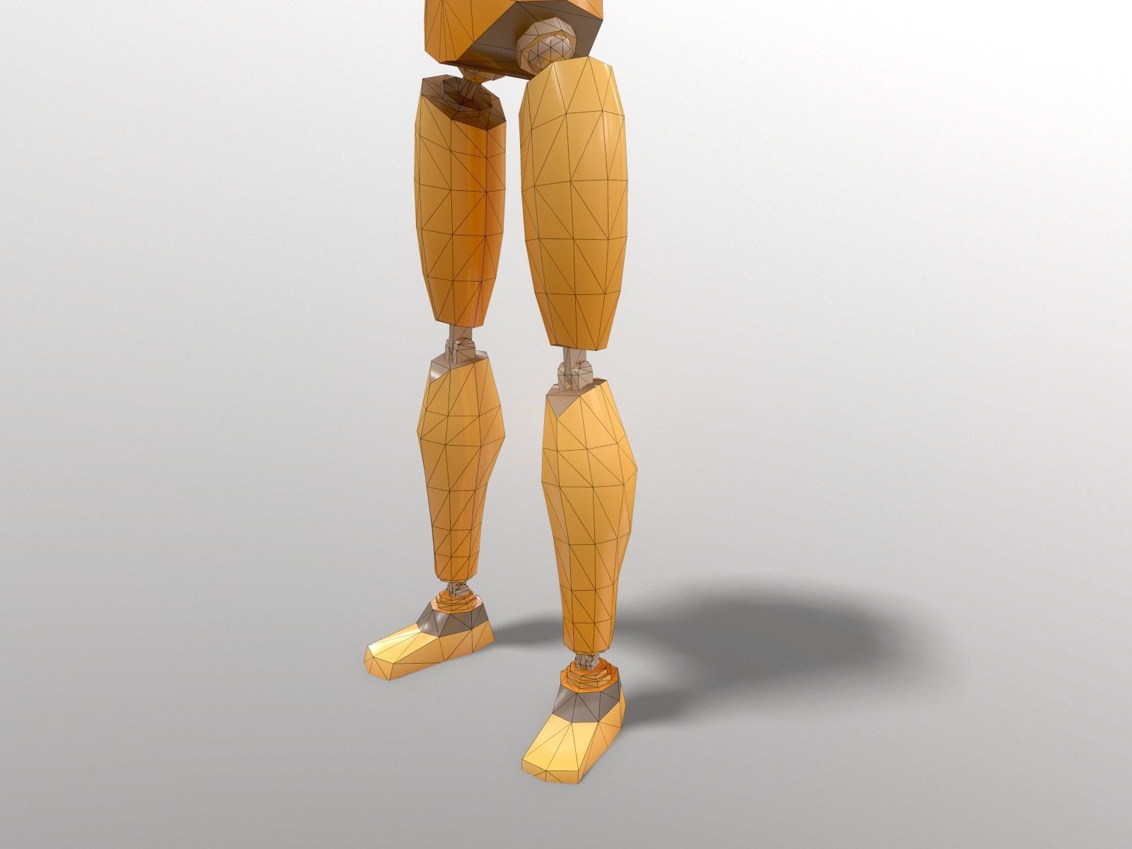 Crash Test Dummy Low-poly 3D model_9
