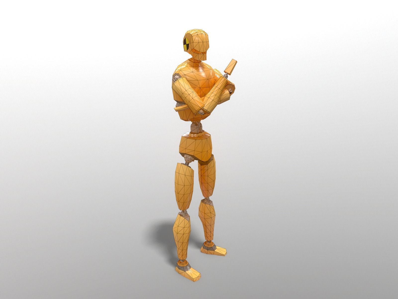 Crash Test Dummy Low-poly 3D model_5