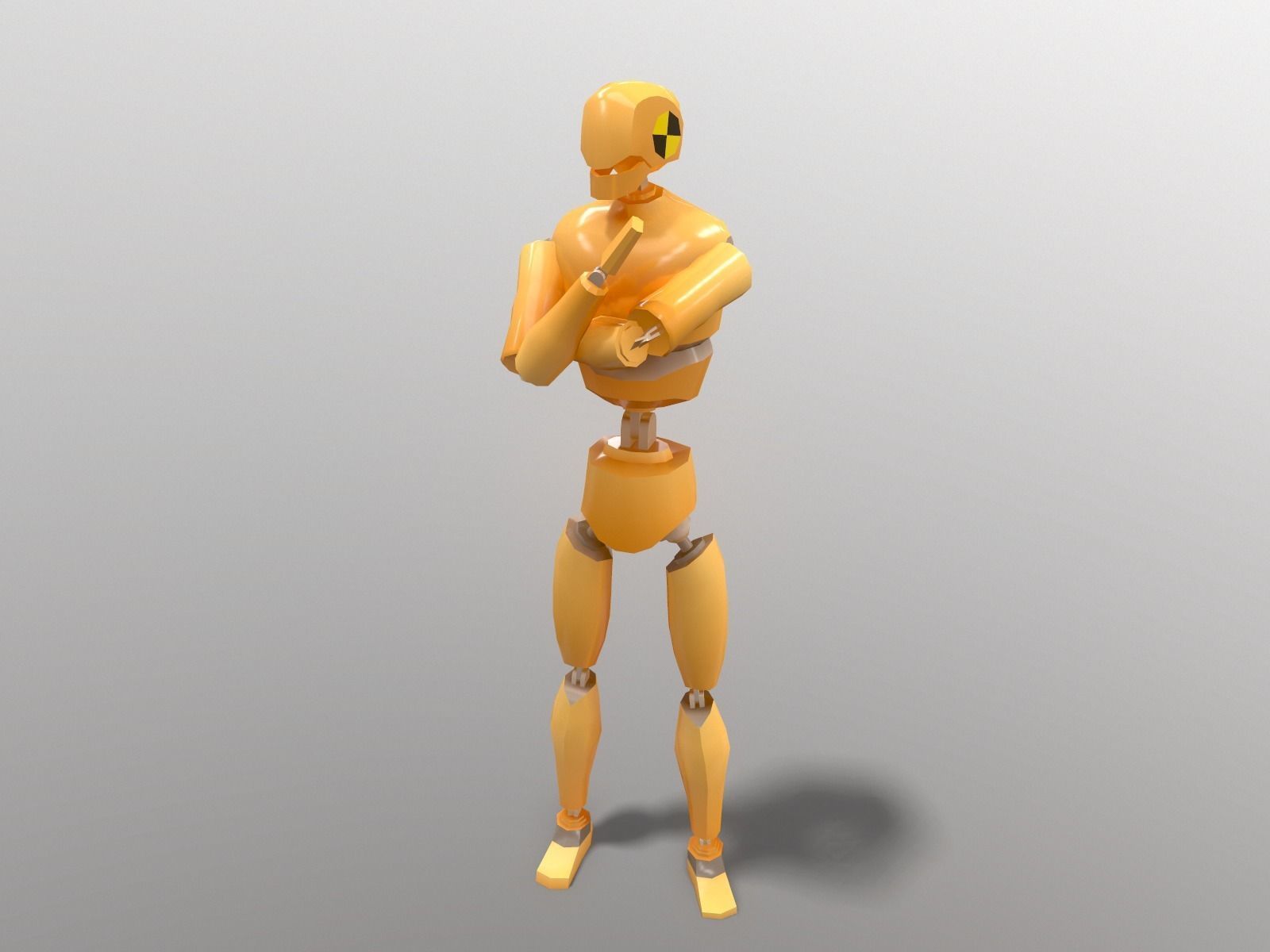 Crash Test Dummy Low-poly 3D model_2