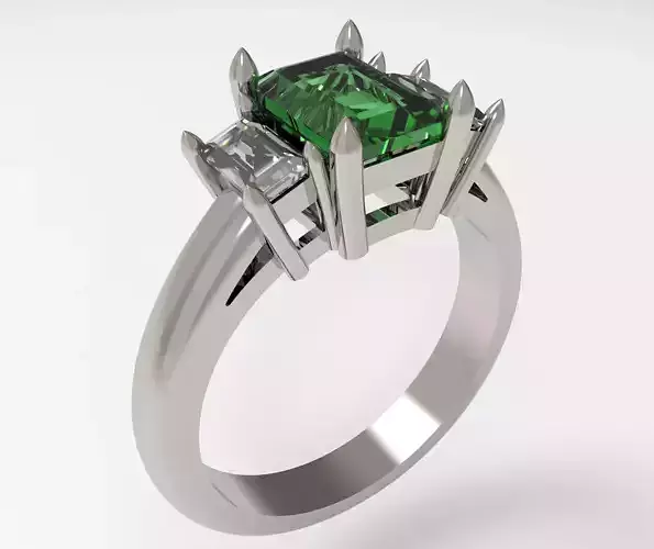 Model 170 Three Stone Ring