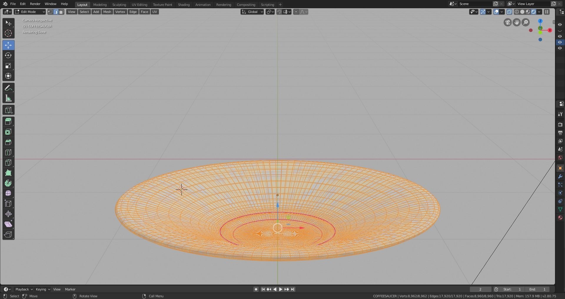 COFFEE CUP WITH SAUCER  3D print model_5
