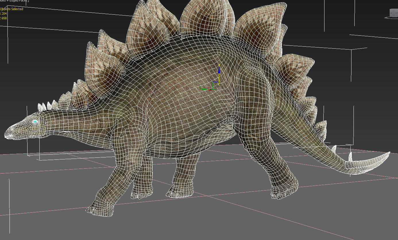 Stegosaurus astil 3D model_7