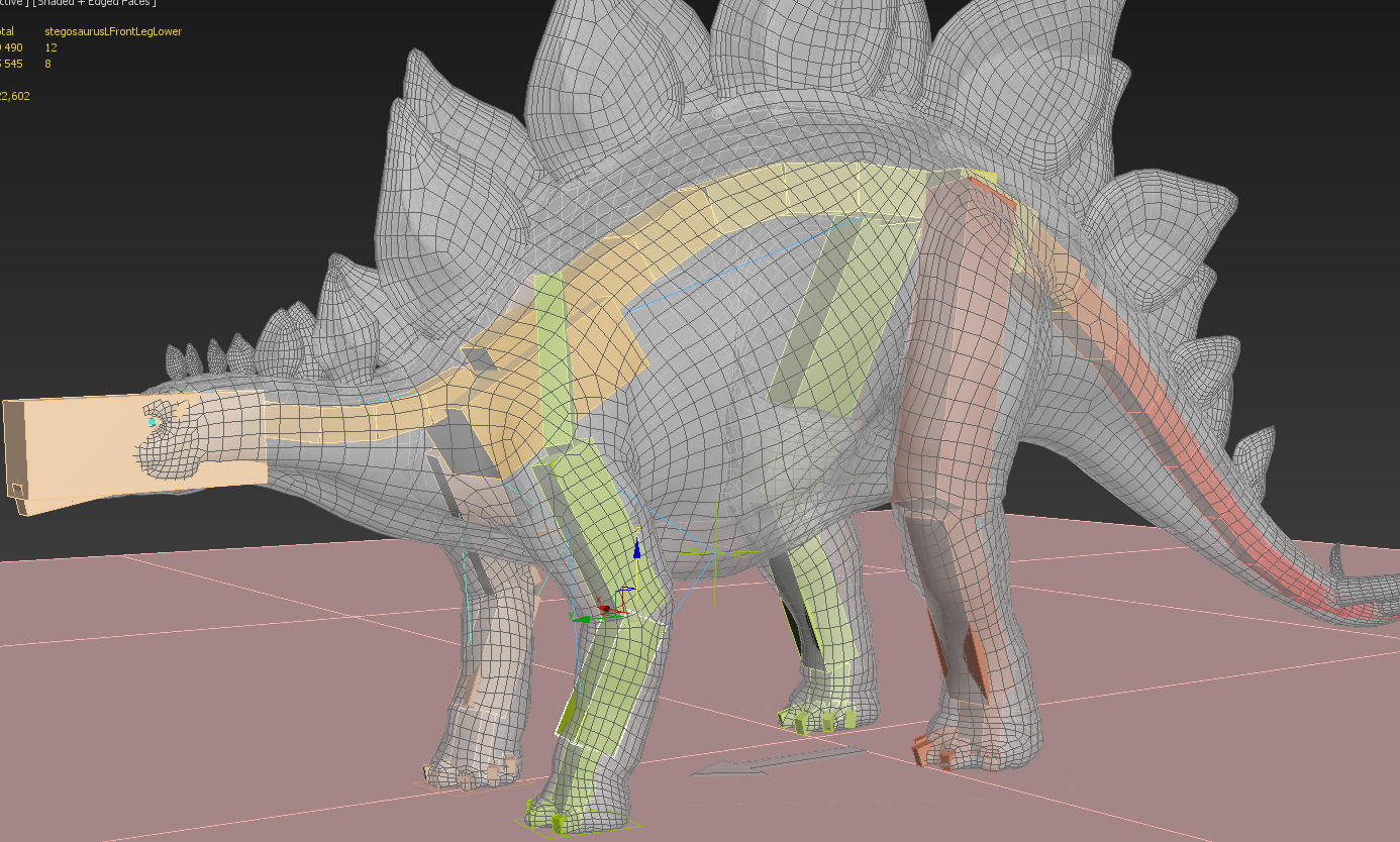 Stegosaurus astil 3D model_4