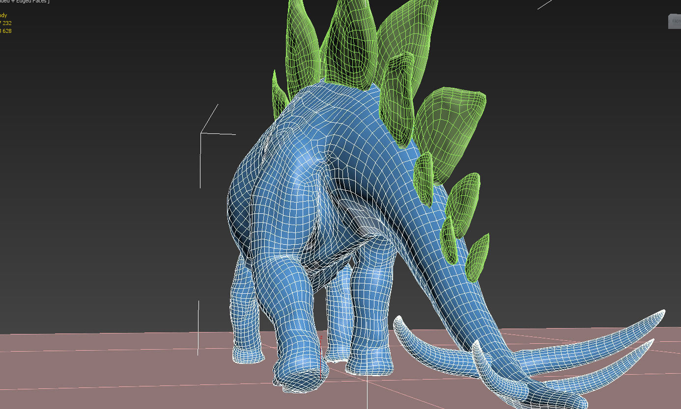 Stegosaurus astil 3D model_6