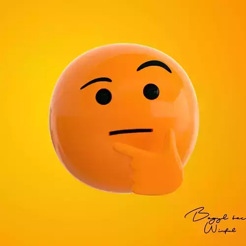 Emoji Thinking Face 3D model
