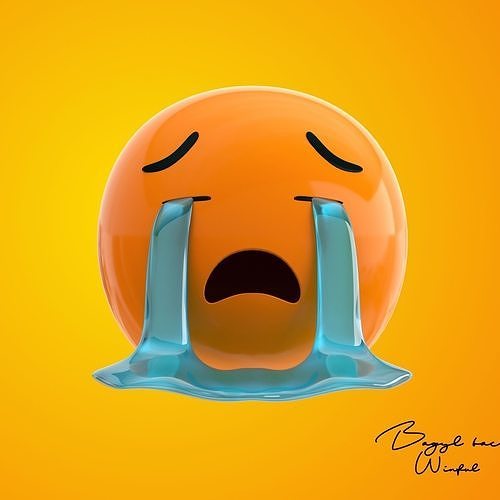 Emoji Loudly Crying Face 3D model