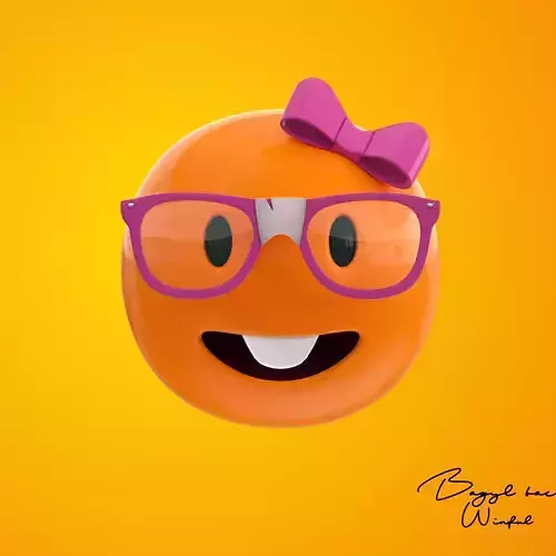 Emoji Female Nerd 3D model
