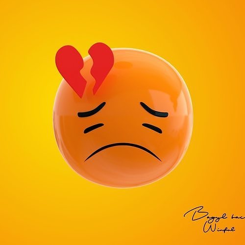 Emoji Broken Heart Low-poly 3D model