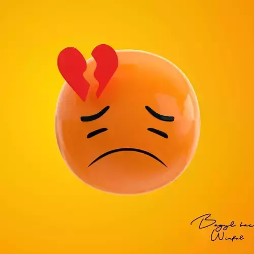 Emoji Broken Heart Low-poly 3D model