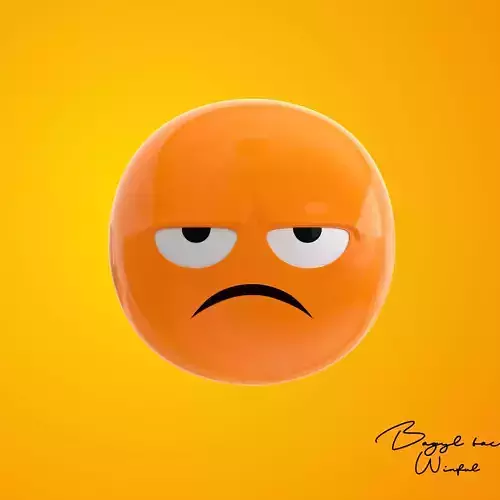 Emoji Bored Face 3D model