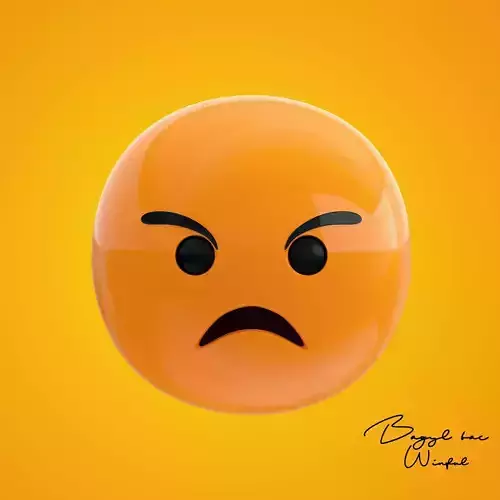 Emoji Angry Low-poly 3D model