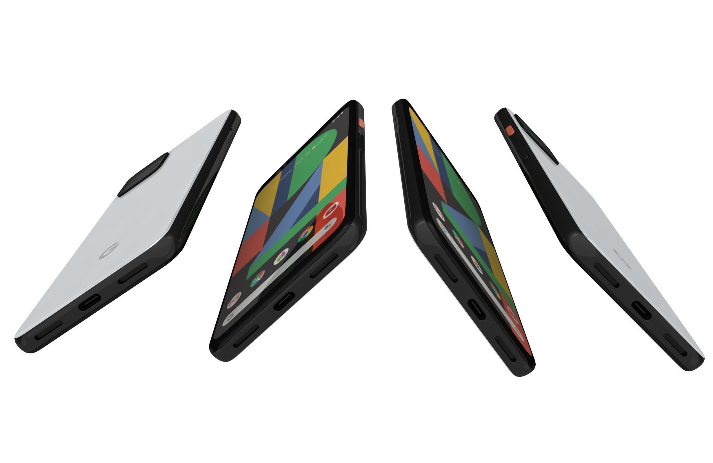 Google Pixel 4 Clearly White 3D model_3