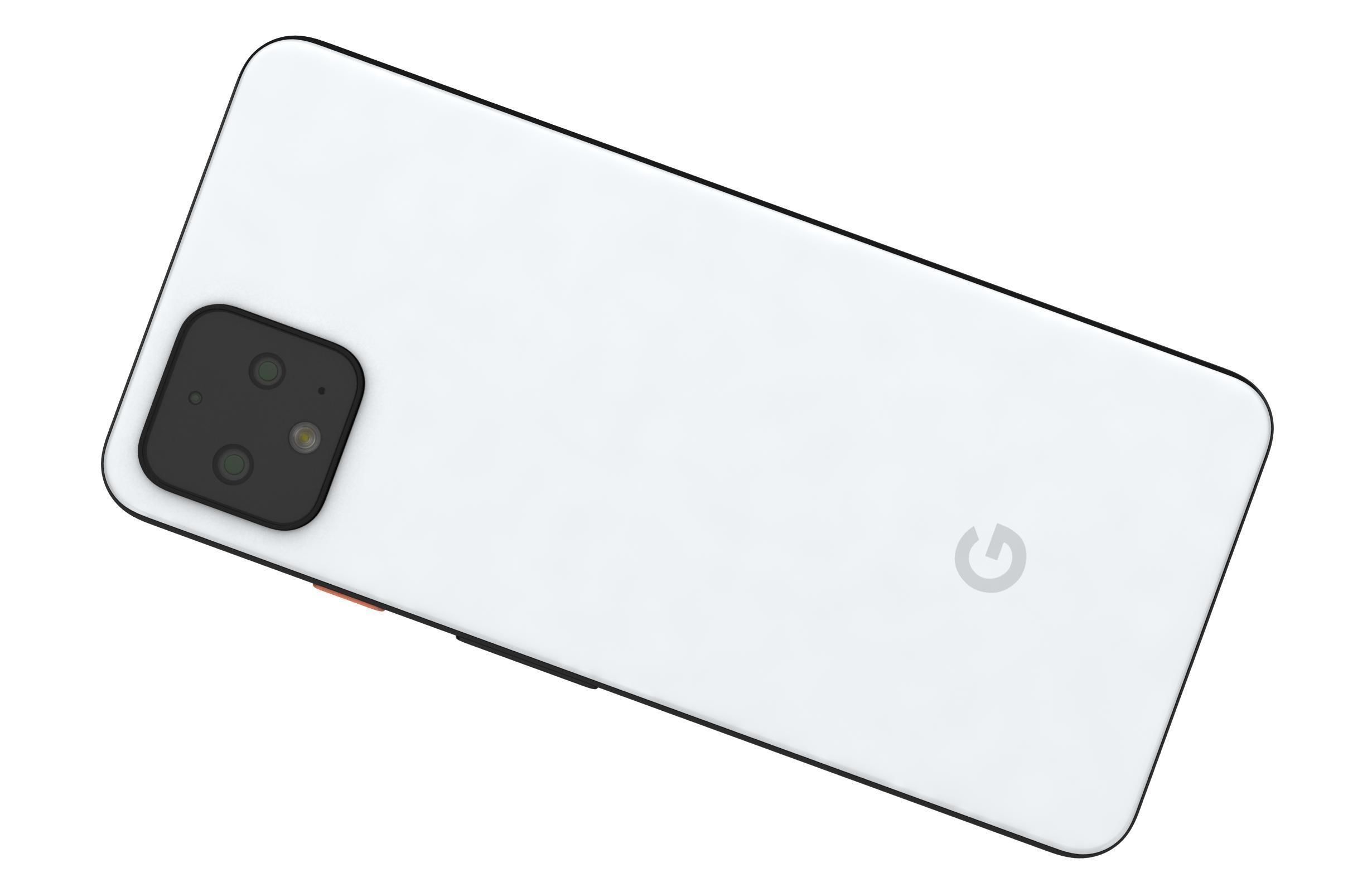 Google Pixel 4 Clearly White 3D model_9