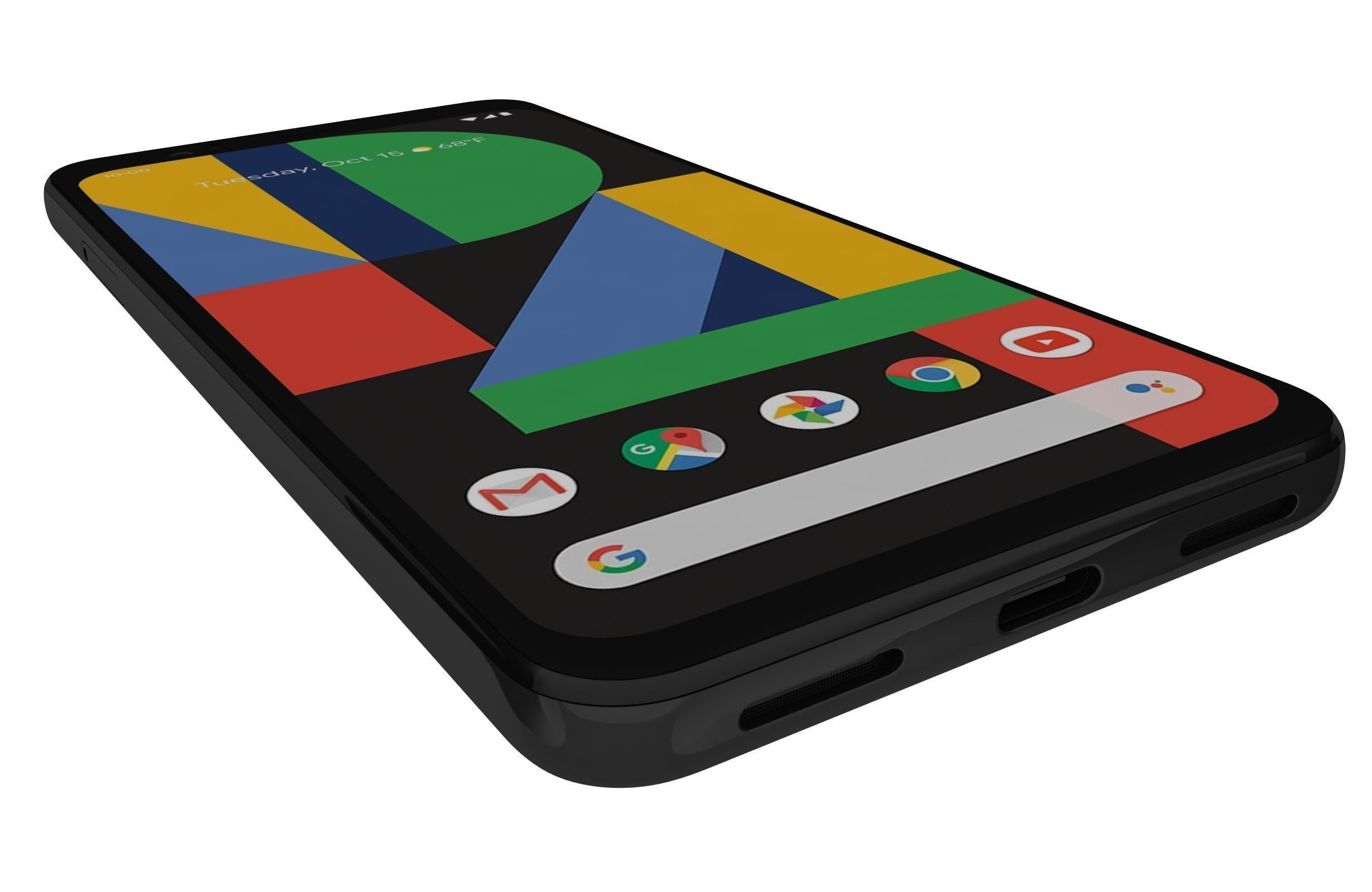 Google Pixel 4 Clearly White 3D model_10